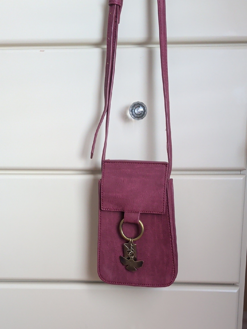 Harry Potter Crossbody/Over Shoulder Sachel Bag in Burgundy with Charm